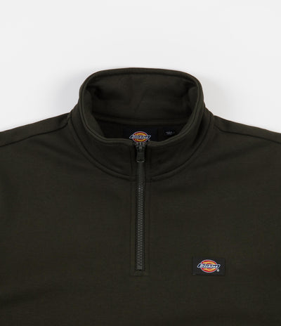 Dickies Oakport Quarter Zip Sweatshirt - Olive Green