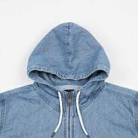 Dickies Ozone Park Zip Neck Denim Hoodie - Light Bleach thumbnail