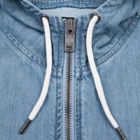 Dickies Ozone Park Zip Neck Denim Hoodie - Light Bleach thumbnail