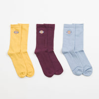 Dickies Valley Grove Embroidered Socks (3 Pair) - Grape Wine thumbnail