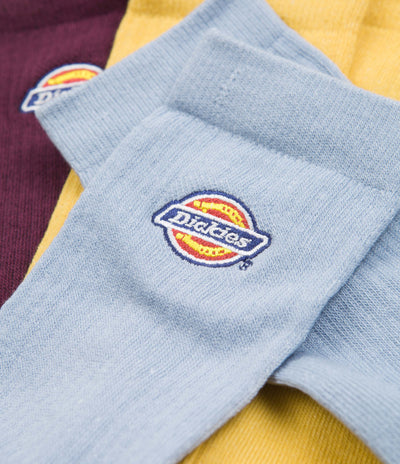 Dickies Valley Grove Embroidered Socks (3 Pair) - Grape Wine