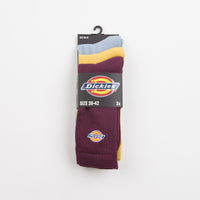 Dickies Valley Grove Embroidered Socks (3 Pair) - Grape Wine thumbnail