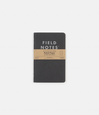 Field Notes Ruled Notebooks - Pitch Black - Large