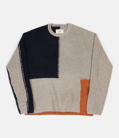 Folk Fracture Crewneck Sweatshirt - Stone / Brick