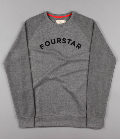 Fourstar Reverse Raglan Crewneck Sweatshirt - Grey Heather