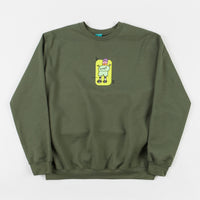 Frog Napkin Friend Crewneck Sweatshirt - Army thumbnail