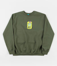 Frog Napkin Friend Crewneck Sweatshirt - Army