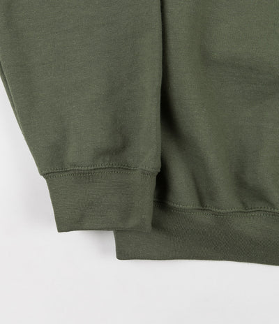 Frog Napkin Friend Crewneck Sweatshirt - Army