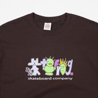 Frog SK8R Punk Logo Long Sleeve T-Shirt - Brown thumbnail