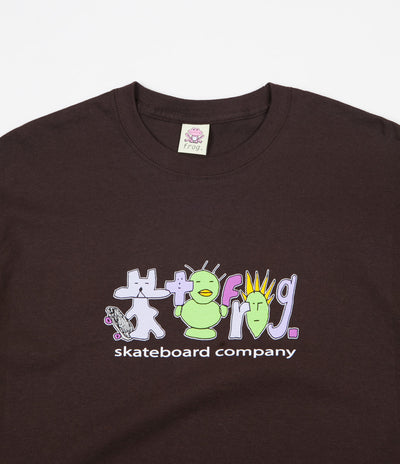 Frog SK8R Punk Logo Long Sleeve T-Shirt - Brown