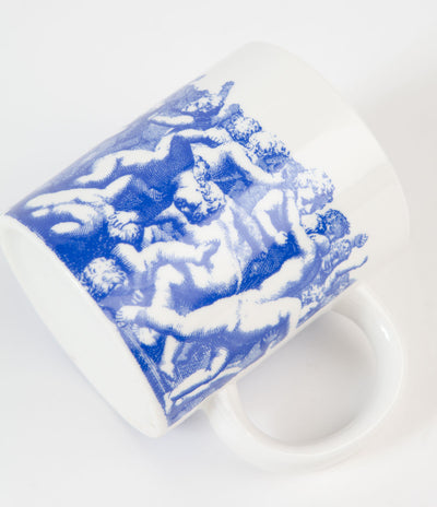 Fucking Awesome Cherub Fight Mug - Blue / Ivory