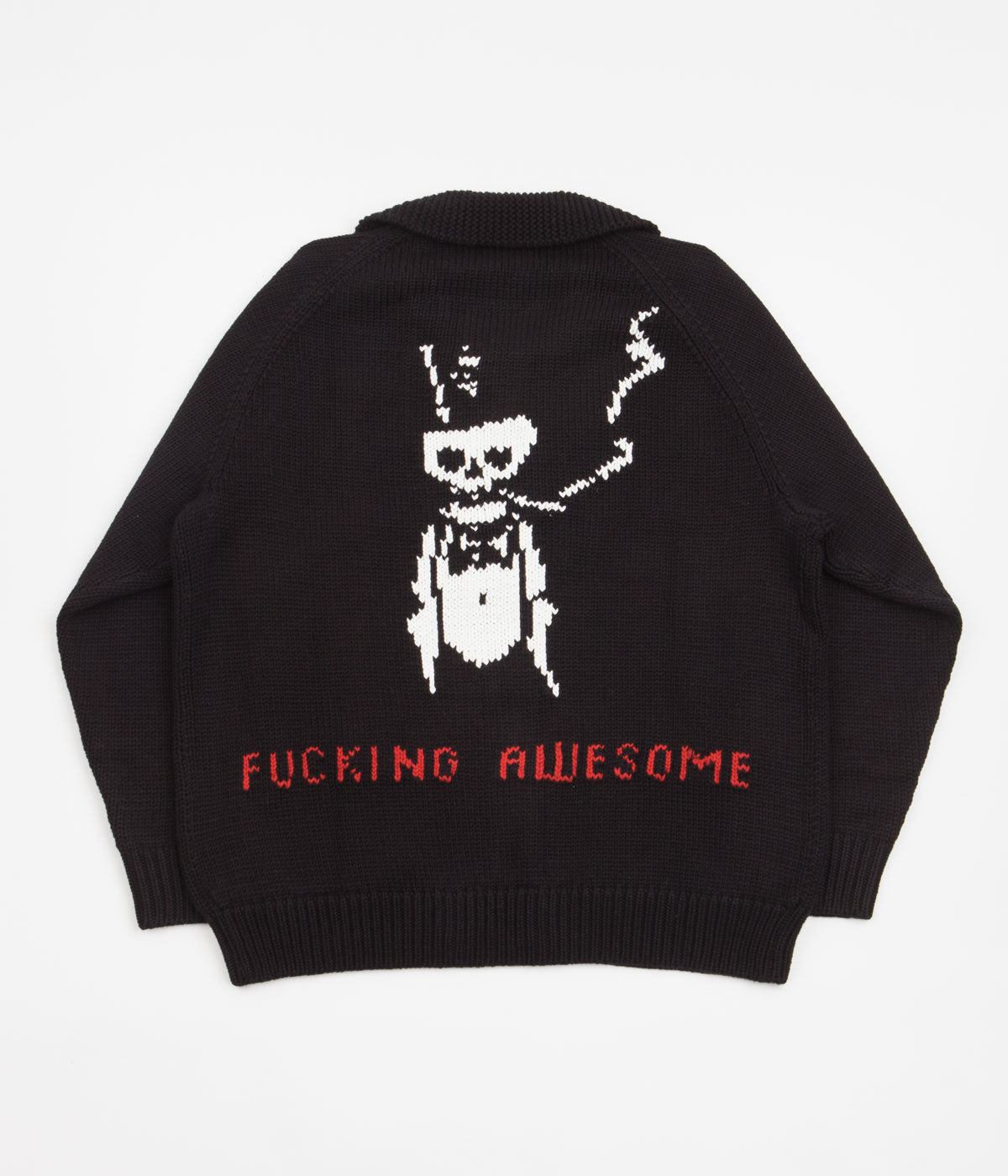 Fucking Awesome Cowichan Cardigan - Black | Flatspot