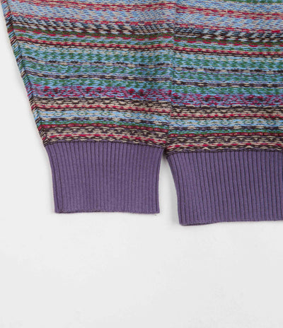 Fucking Awesome Dill Painting Intarsia Cardigan - Purple