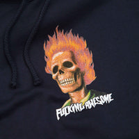 Fucking Awesome Flame Skull Hoodie - Navy thumbnail