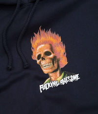 Fucking Awesome Flame Skull Hoodie - Navy | Flatspot