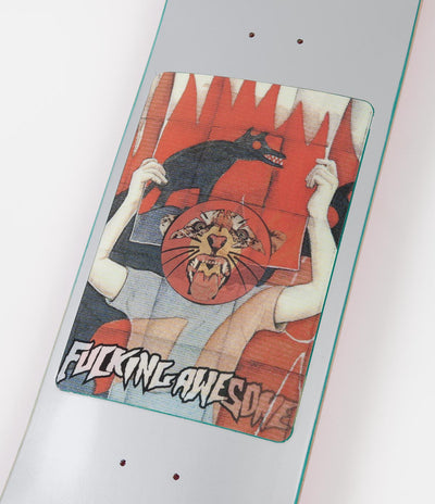 Fucking Awesome Holographic Tiger Deck - Silver - 8.5"