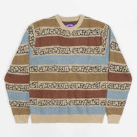 Fucking Awesome Inverted Wanto Brushed Crewneck Sweatshirt - Tan / Multi thumbnail