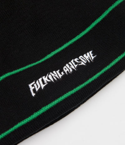 Fucking Awesome Little Stamp Stripe Beanie - Black / Green