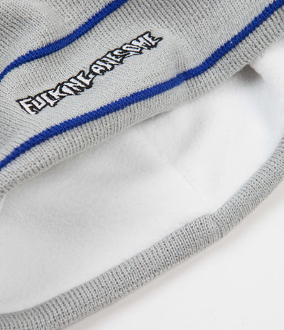 Fucking Awesome Little Stamp Stripe Beanie - Grey / Blue