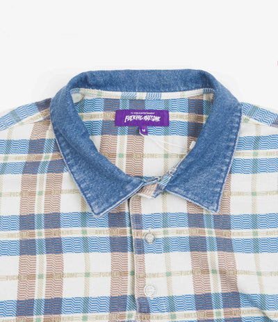 Fucking Awesome Printed Plaid Shirt - White / Blue