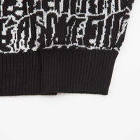 Fucking Awesome Stretched Stamp Cardigan - Black / White thumbnail