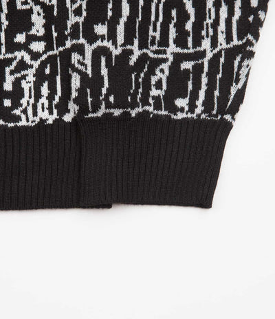 Fucking Awesome Stretched Stamp Cardigan - Black / White