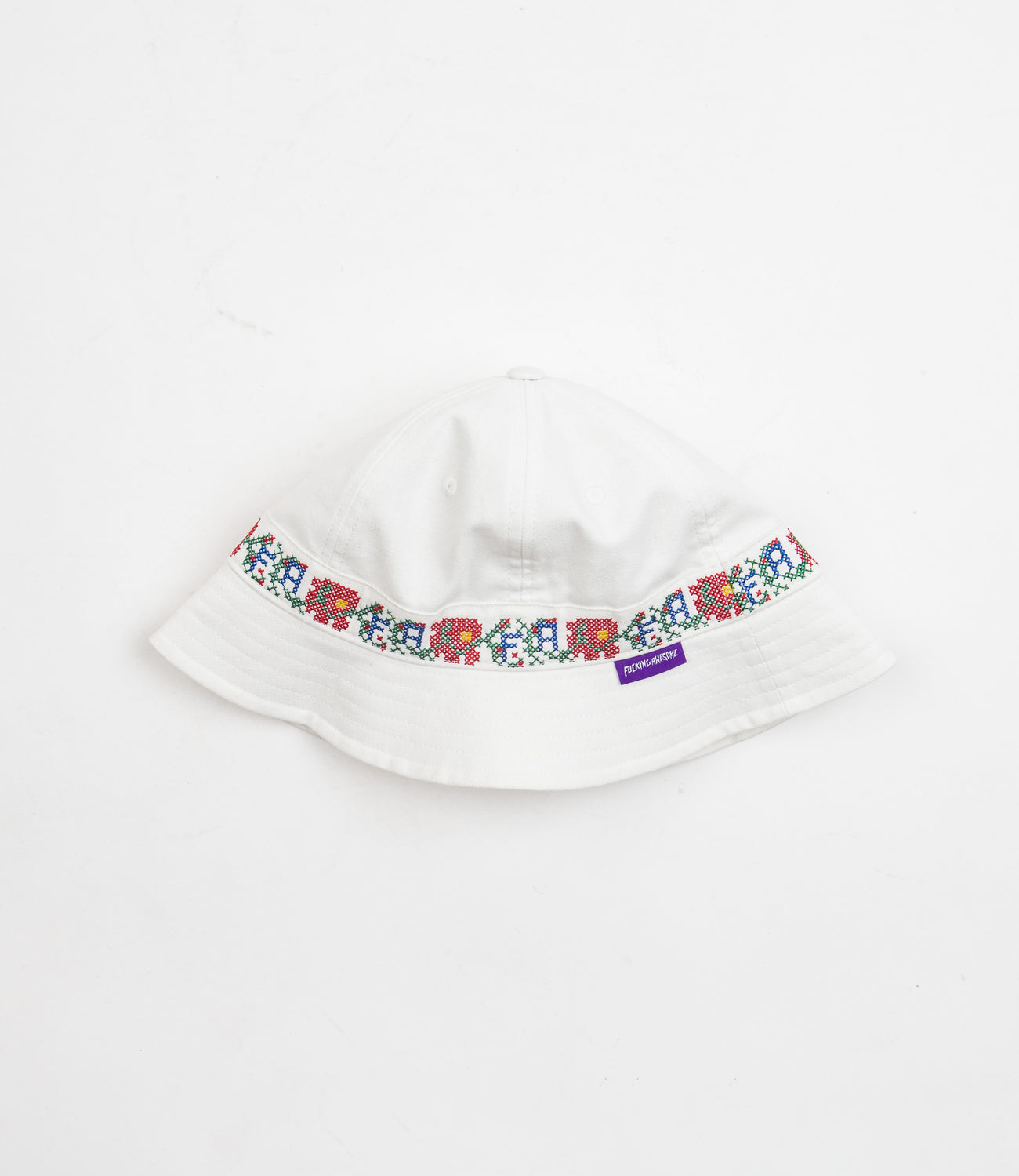 Fucking Awesome Tetris Bucket Hat - White | Flatspot