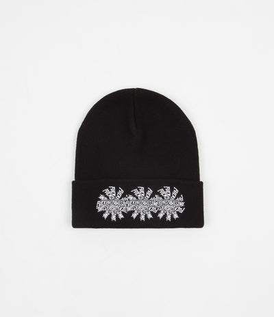 Fucking Awesome Three Spiral Cuff Beanie - Black