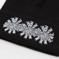 Fucking Awesome Three Spiral Cuff Beanie - Black thumbnail