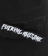 Fucking Awesome Velcro Volley Strapback Cap - Black | Flatspot