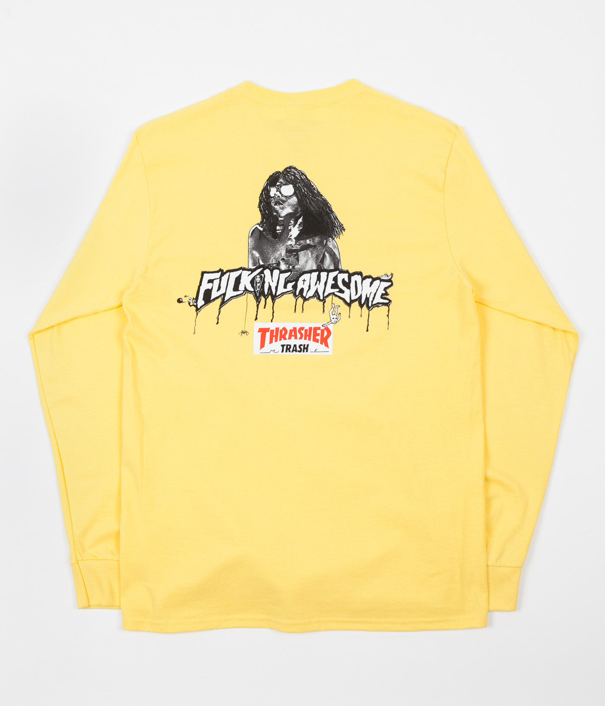 Fucking Awesome x Thrasher Trash Me Long Sleeve T-Shirt - Yellow