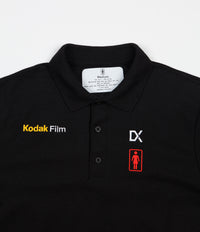 Girl x Kodak Kodak Long Sleeve Polo Shirt Black Flatspot