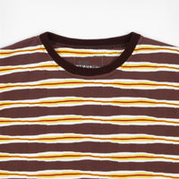 Good Measure M-4 Surf Stripe T-Shirt - Brown / Yellow thumbnail