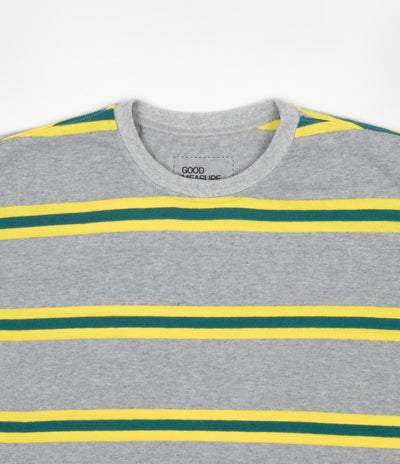 Good Measure M-4 Surf Stripe T-Shirt - Grey / Yellow