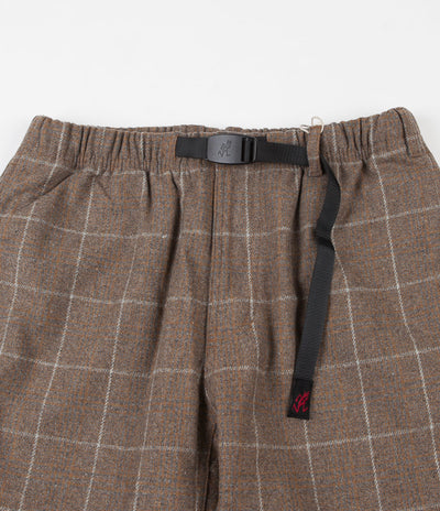 Gramicci Wool Blend Gramicci Pants - Glen Check Camel