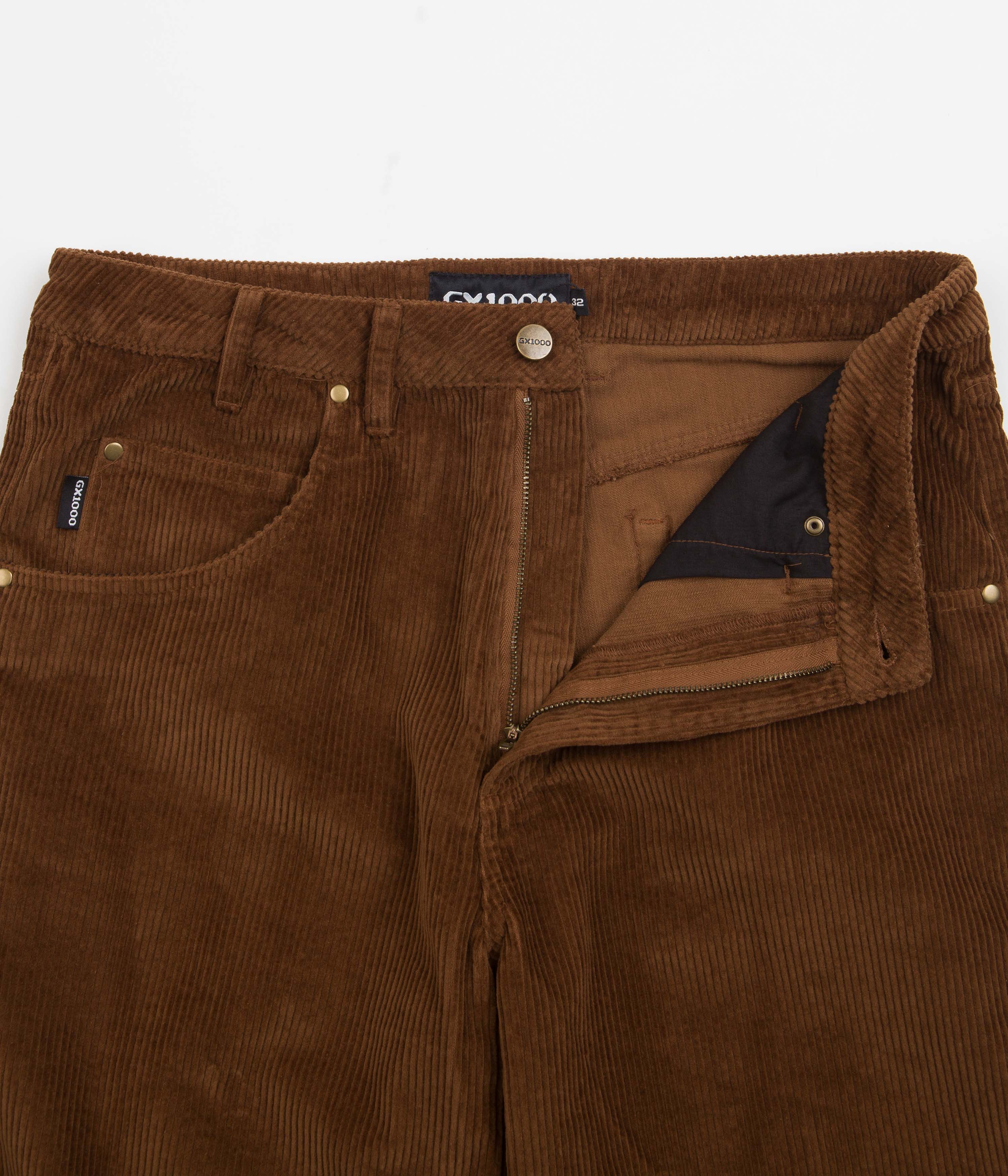 GX1000 Dimethyltryptamine Baggy Cord Pants - Tobacco | Flatspot