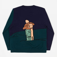 Helas Himalaya Knitted Sweatshirt - Navy / Green thumbnail