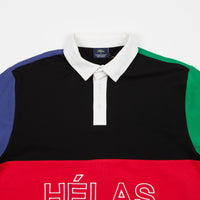 Helas Melemele Long Sleeve Rugby Polo Shirt - Black thumbnail