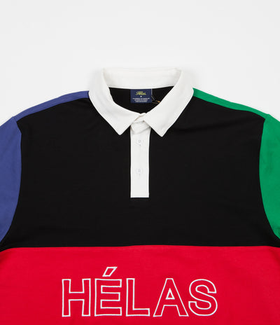 Helas Melemele Long Sleeve Rugby Polo Shirt - Black