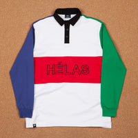 Helas Melemele Long Sleeve Rugby Polo Shirt - White thumbnail