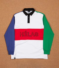 Helas Melemele Long Sleeve Rugby Polo Shirt - White