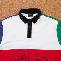 Helas Melemele Long Sleeve Rugby Polo Shirt - White thumbnail