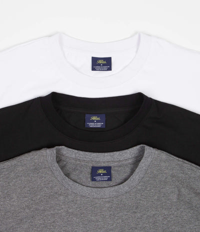 Helas T-Shirt (3 Pack) - White / Grey / Black