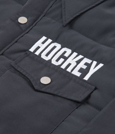 Hockey Down Snap Shirt - Black