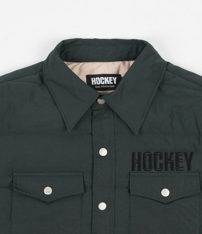 Hockey Down Snap Shirt - Dark Green