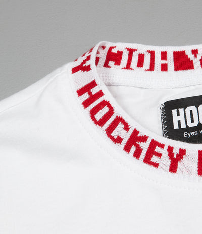 Hockey Knit Ringer T-Shirt - White / White