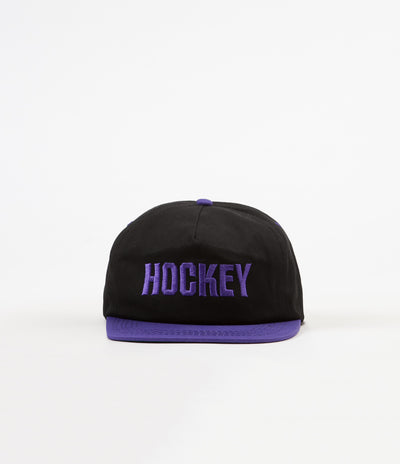 Hockey League 6 Panel Cap - Black / Purple