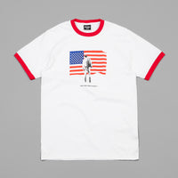 Hockey Patriot Neck Ringer T-Shirt - Red thumbnail