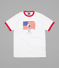 Hockey Patriot Neck Ringer T-Shirt - Red