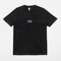 HUF Bar Logo Overdye Mineral Wash T-Shirt - Black thumbnail